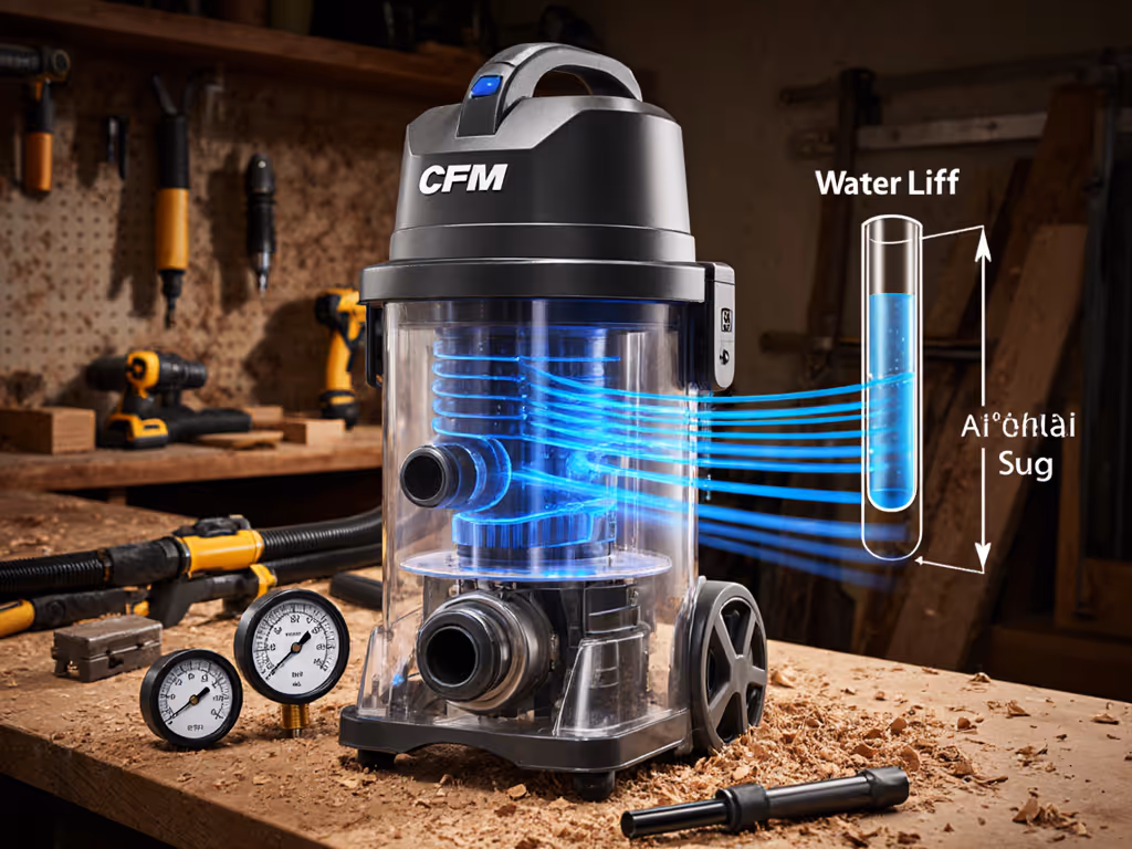 How Shop Vac Suction Works: CFM vs Water Lift Explained