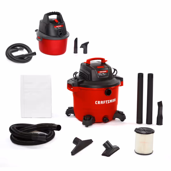 CRAFTSMAN 16 Gal. 6.5 Peak HP & 2.5 Gal. 2.5 Peak HP Wet/Dry Shop Vacuum Combo